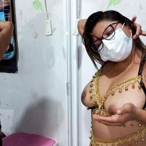 hot indian performing arab dance before having intense sex with her stepdad