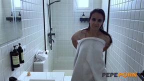 milf slut fucks a young guy. lina gets a double load on pepeporn