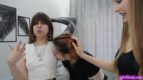 ALISA and DORI - Stale sweat for a stupid bitch!