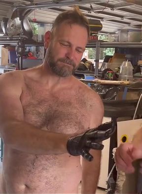 Taking off Stepdad's Leathers