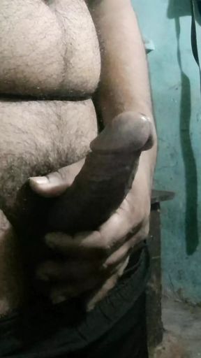 Hendjob Indian man black cock