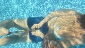 THIRD SESSION WITH RUBY TIED AT THE BOTTOM OF THE POOL