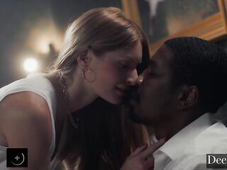 Deeper. Stunning Redhead Jessi Rae Gets Stretched Out By Isiah's Giant BBC