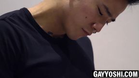 BDSM fetish jock Yoshi Kawasaki drills smooth twink raw