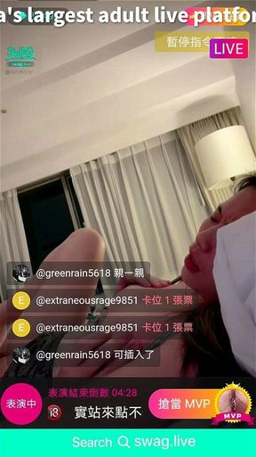 Asian girl got fucked on live show | swag @amyabby