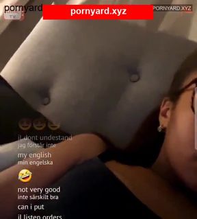 Homemade webcam girl flashes her reaction