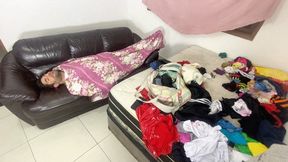 SITTING ON LAZY GUY PART 1 BY SASHA AND DANIEL SANTIAGO CAM BY ALINE FULL HD