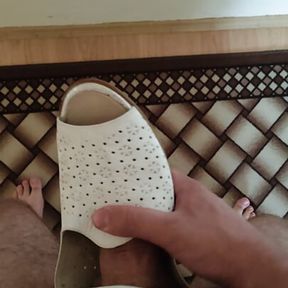 Cum in moms new sandals