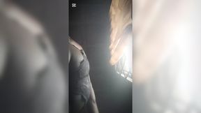Masked lady dancing in panties
