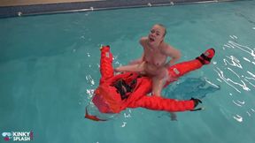Naked and Horny on My Inflatable Submarine Girl