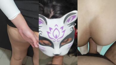 Masked latina deepthroats messy mexican dholes raw