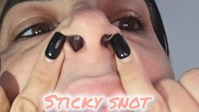 Sticky snot in my nose