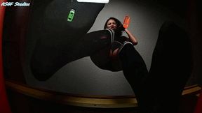 Angry Heather SQAUSHES in her knee high socks! - MP4