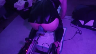 Sissy slut moans like a bitch while fucking a big fantasy dildo