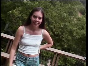 Horny cuttie maons in pleasure as her wet holes is drilled by a huge pole