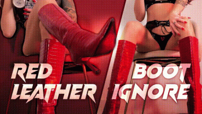 Red Leather Boot Ignore
