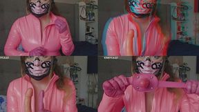 PVC nitrile gloves AI Bimbo Bot Robot Overrides becomes sentient SPH humiliation degradation