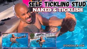 Self-Tickling Stud: Dickdealer Don's Poolside Solo HD4k