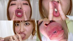 Jun Mizukawa - LIP FETISH - Showing off octopus kisses with sexy lips & dick kisses & subjective octopus kisses