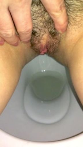 ASMR JOI Russian brunette sniffs worn panties and licks them Girl pissing with hairy unwashed pussy