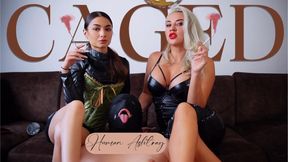Caged Human Ashtray ft. Goddess Samariel