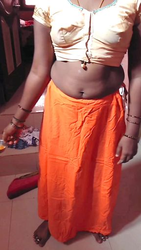 Desi Tamil House Maid in Petticoat Bra Cleaning Tease &amp; Wild Reverse Cowgirl Ride on Owner! Indianhotwifex