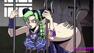 Jolyne Kujo Gets her Thicc Arse Interrogated (Jojo's Freaky Venture Commission)