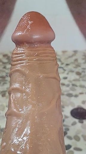 Close up Anal Fuck with Dildo Including Sucking and Slobbering, Ass to Mouth and Cumshot.