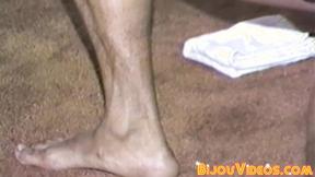 ”Kinky ebony hunk masturbates his hard meat in vintage solo”