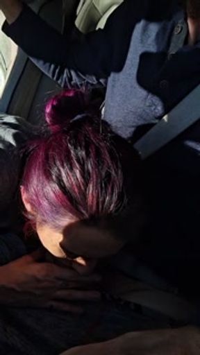 Marley tries her best to swallow all the Sausage on today's car ride