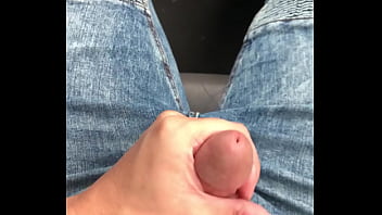 Jerking my dick in the car