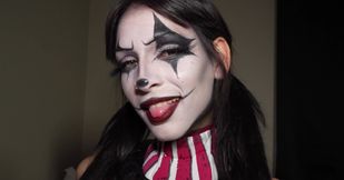 Fucking her clown throat and pussy for his own pleasure real hard