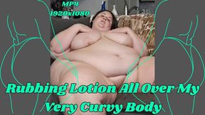 SSBBW Rachel Rubs Lotion All Over Her Body MP4 1920x1080