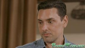 Athena Fleurs gets pleasured by big dicked stepbro and stepdad