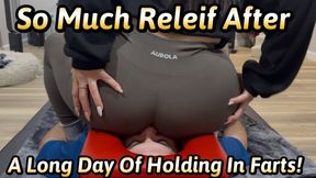 Gia Get's Some Much Needed Relief after Holding Her Farts in All Day!