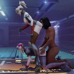 DVa fucked by Mercy&#039;s fuck slave Pharah