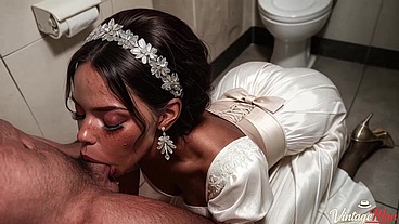 Bride cheats on husband with his best friend in the toilet[AI]
