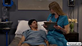 Giving my patient a medicine blowjob to feel better