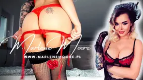 Hot blonde MILF Marlene Moore in stockings