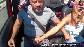 Deutsche Amateure In German Amateur Milf Does Public Blowjob In The Car While Driving