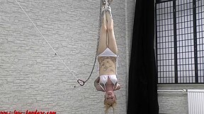 Girl Hangs Upside Down