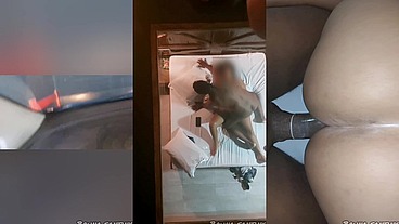 Negão com a mulher do corno no motel