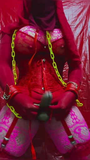 Elisya HijabRubberSexDoll is carzay about sex playing dick and rubber clothes doll part(2)