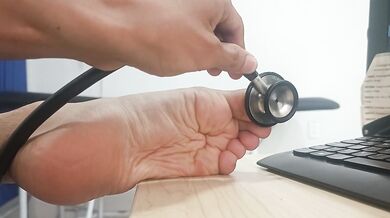 Toes and sole of the feet