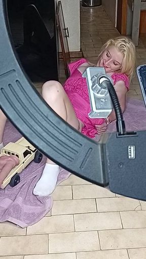 RC carwith dildo fucking hot 19 year oldblondes pussy   Clip 2