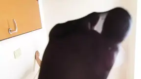 Wearing black pantyhose while straddling - Low Angle