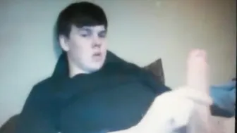 Chubby Amateur Strokes His Huge Cock on Webcam