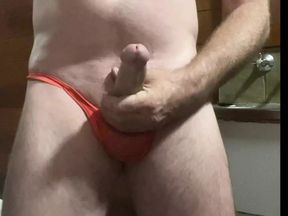 Jerking off in found panties