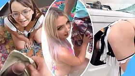 Exxxtra small - petite stunner knows how to treat Big Cock despite her lack of height