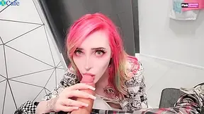 Hair Emo-guy Shags A Lovely Slim Tattooed Pink-hair Sales Consultant In The